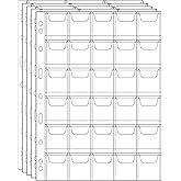 Coin Collecting Pages 5 Sheets 30 Pockets Standard 9Hole Coin Pocket Inserts Collecting Sleeves for Coins Uncle Paul CS03530