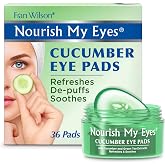Fran Wilson Nourish My Eyes Eye Pads - Soothe Tired Eyes, Reduce Puffiness &amp; Dark Circles, hydrates the skin around the eyes - 36 Count - Cooling &amp; Refreshing, Instantly (Cucumber)
