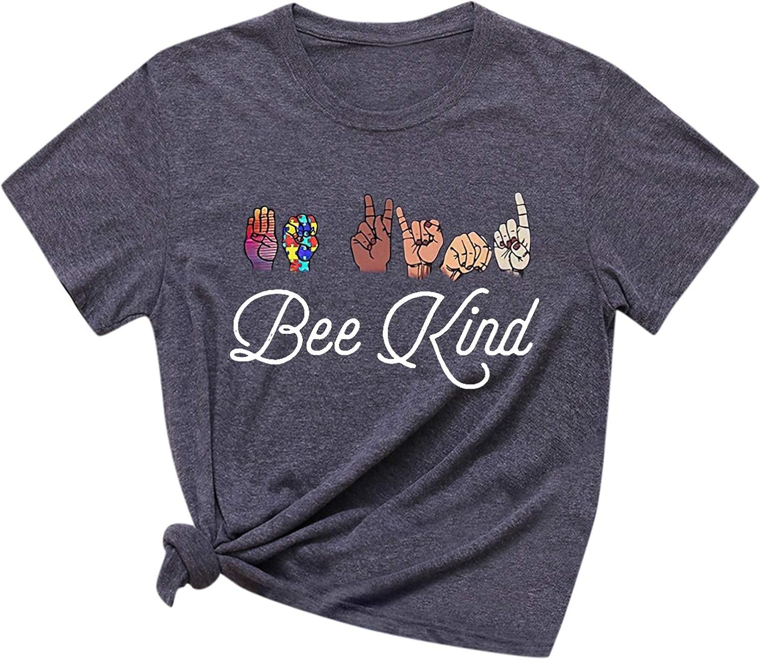 T Shirt Damen mit Sprüchen Aufdruck Sommer Casual Kurzarm Schrift