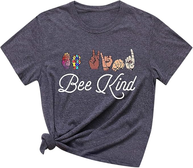 T Shirt Damen mit Sprüchen Aufdruck Sommer Casual Kurzarm Schrift