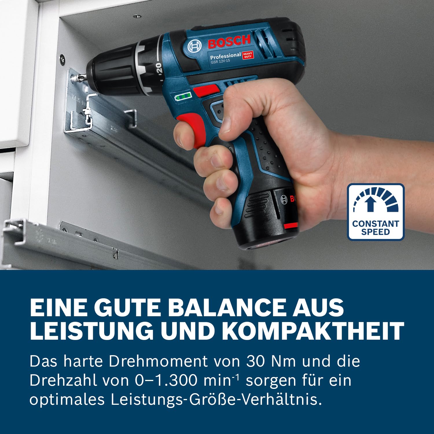 Bosch Professional Battery drill GSR 12-2-LI with 39 PCs. Accessory Set, 2x battery 2,0 Ah, Charger in Bag, 12 V