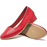 Jeekopeg Low Chunky Pumps Women's Round Toe Heels PU Leather Chunky Pump Shoes Classic Closed Toe Pumps Low Heel Dress Shoes for Women