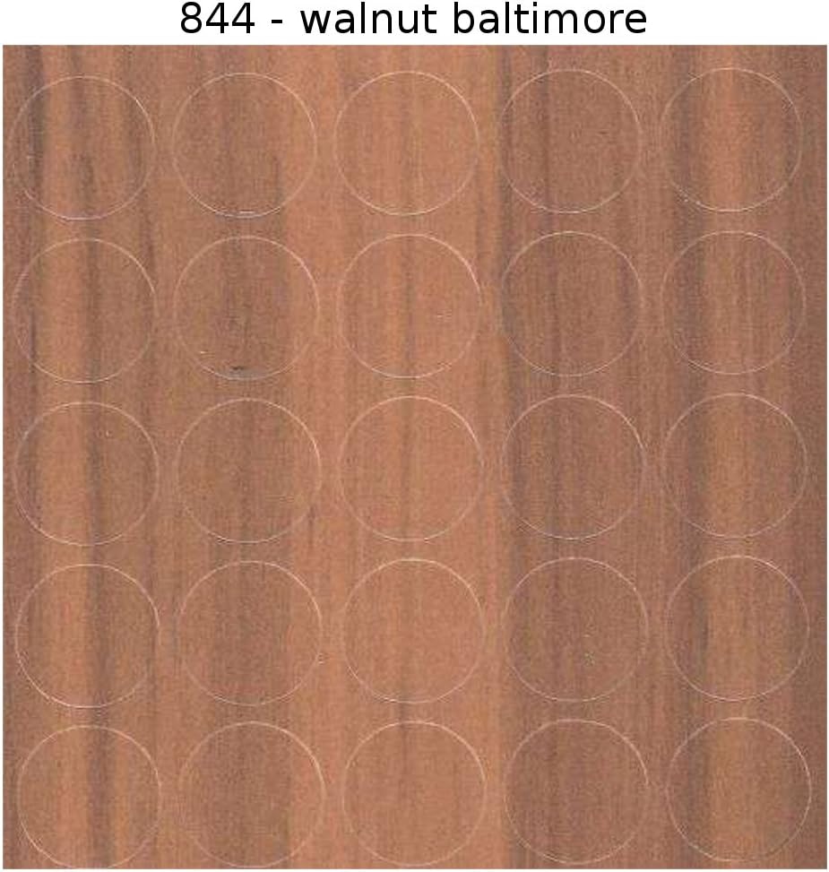 Self adhesive decorative screw cover caps 14mm 25 pcs (844 Walnut