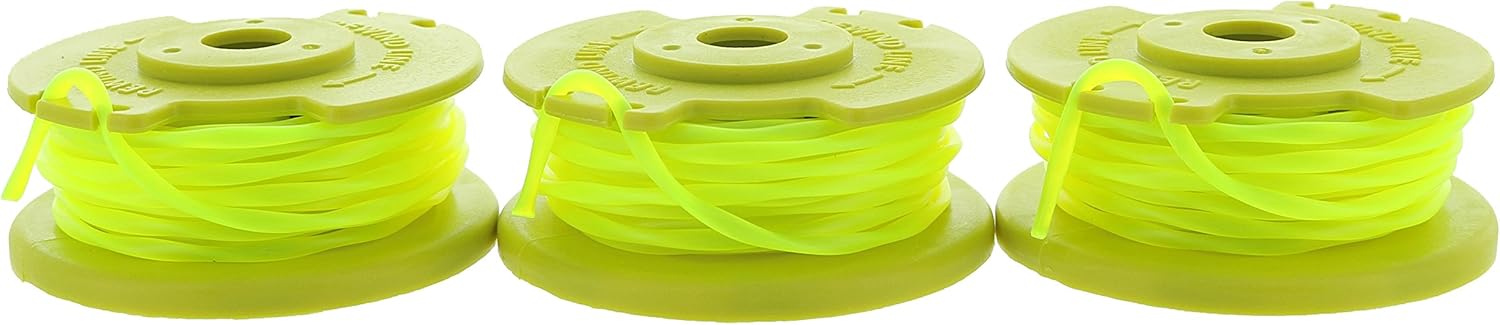 Ryobi One PLUS+ AC80RL3 OEM .080 Inch Twisted Line and Spool Replacement for Ryobi 18v, 24v, and 40v Cordless Trimmers (3 Pack) : Garden & Outdoor