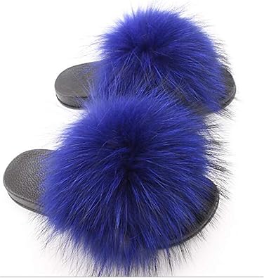 raccoon fur slides amazon