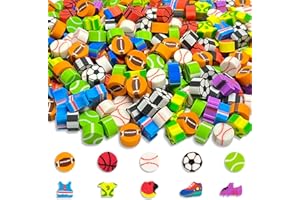 Kaemi Mini Erasers for Kids - Bulk Classroom Prizes, Cute Pencil Erasers - 300 Pcs, Fun Sports Themed, School Supplies, Party Favors, Homework Rewards