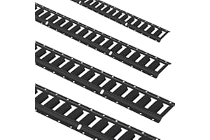 VEVOR E Track Tie Down Rail Kit, 5' Steel Rails, 4 Pack, Secure Cargo & Heavy Loads Up to 2000 lbs, Heavy Duty Etrack Rails w