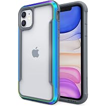 Amazon Com Raptic Shield For Iphone 11 Case Shockproof Protective Clear Case Military 10ft Drop Tested Durable Aluminum Frame Anti Yellowing Technology Case For Iphone 11 Iridescent Cell Phones Accessories