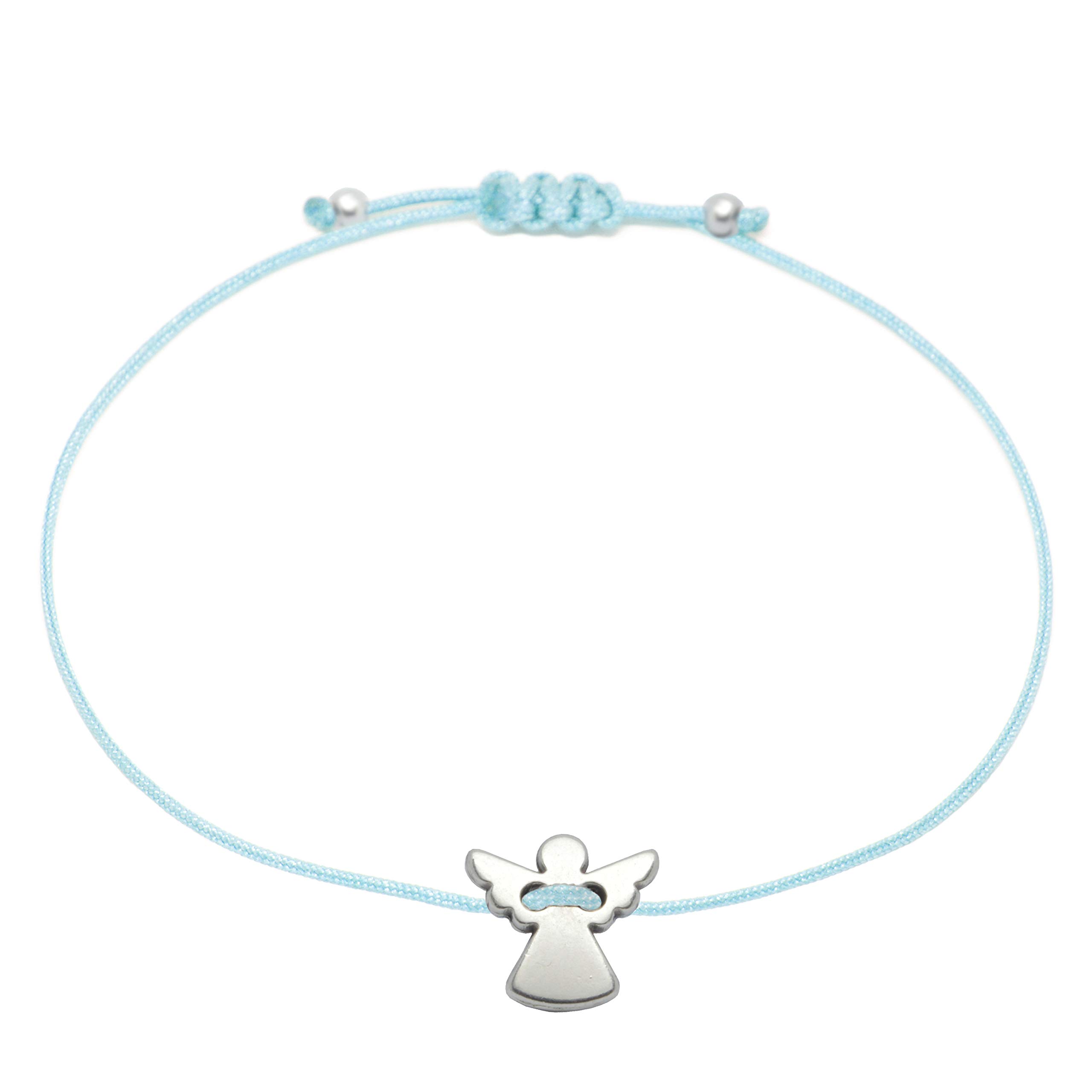 Selfmade Jewelry Girl's Confirmation Gift, Handmade in Germany, Communion Gift, Girl, First Communion Guardian Angel Bracelet, Größenverstellbar, Textile band
