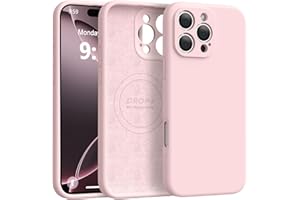 Ktele Magnetic for iPhone 16 Pro Case [Compatible with Magsafe] [Premium Silicone Satin-Smooth Touch] Slim Shockproof Anti-Scratch Microfiber Lining Case, 6.3 inch, Chalk Pink
