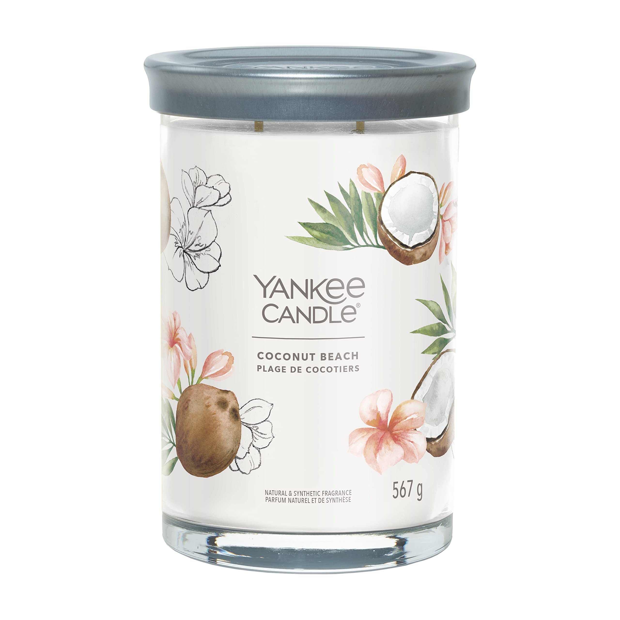 Yankee Candle Signature Scented Candle | Coconut Beach Large Tumbler Candle with Double Wicks | Soy Wax Blend Long Burning Candle | Perfect Gifts for Women