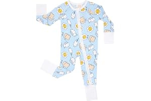 Little Sleepies Pajamas for Baby Boys & Girls, Viscose from Bamboo Baby Pajamas, Snug Baby Sleeper, Toddler PJs, 2-Way Zipper