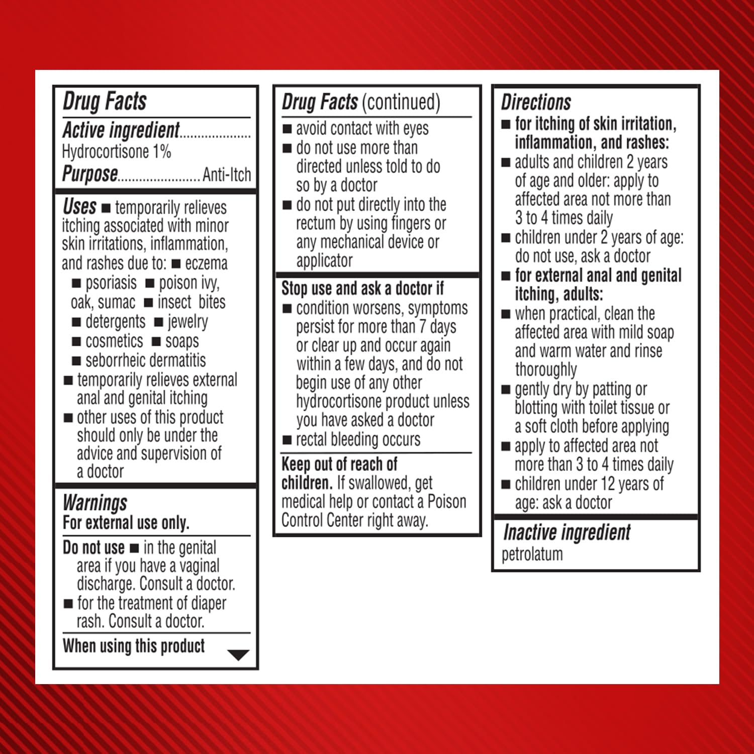 Cortizone-10 Maximum Strength Water Resistant Itch Relief Ointment, 1% Hydrocortisone, Fast-Acting, Anti-Itch Cream for Bug Bites, Rash, Eczema, Psoriasis, Poison Ivy, Oak, Sumac & More, 2 oz