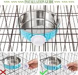 nuoshen 2 Pcs Pet Crate Bowls 2-in-1 Hanging Water Bowls 11cm view 5