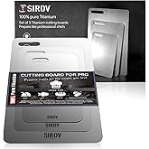 Titanium Cutting Board, 100% Pure Titanium Cutting Boards For Kitchen, Best Non Toxic chopping board, Dishwasher safe, Hygiene and Durability for Meat, Fruit, and Vegetables (Set of 3)