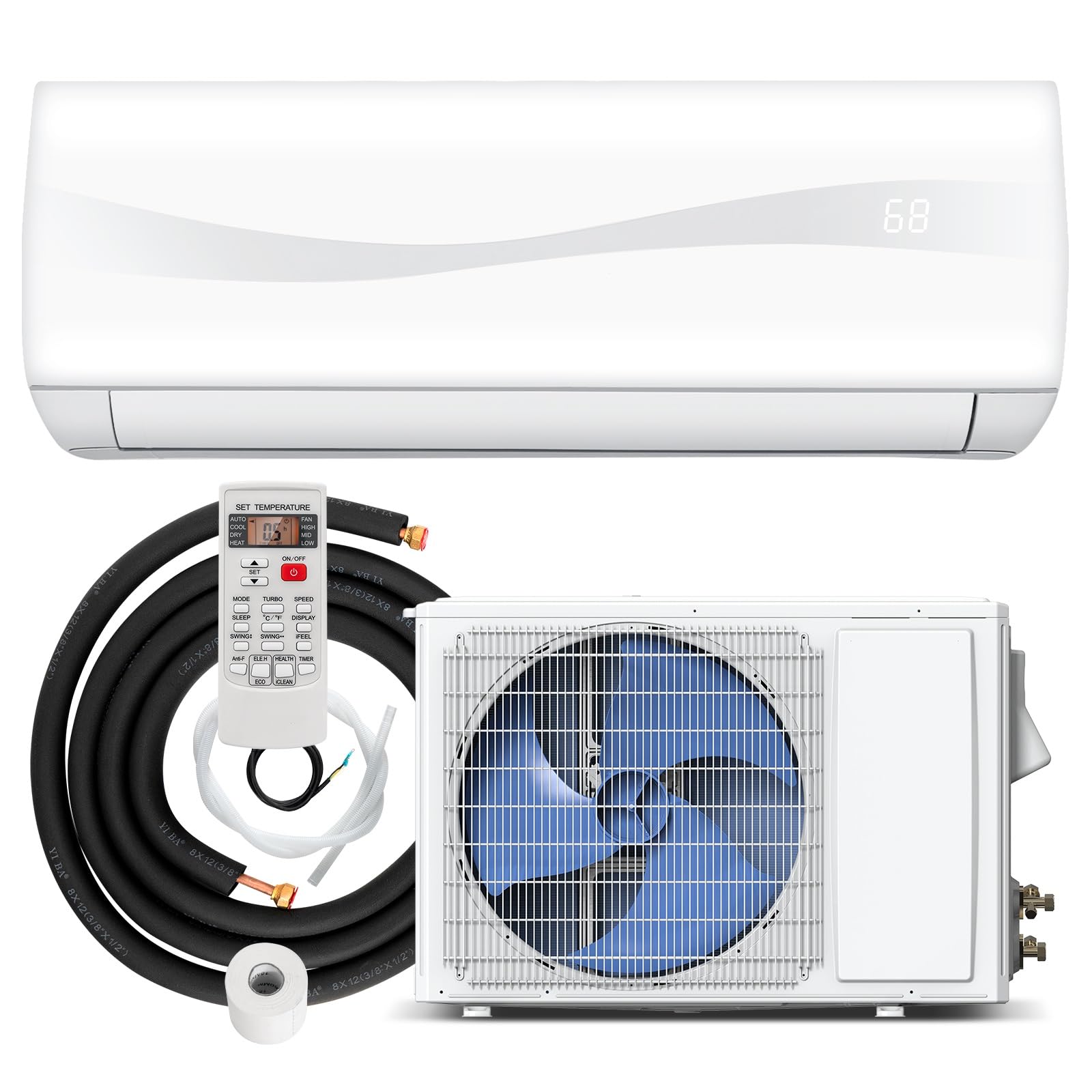 GLACER 12000BTU Mini-Split Air Conditioner, 20