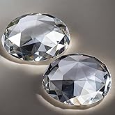2-piece Elegant and Versatile Paperweight: K9 crystal paperweight, perfect for home desktop decoration and as a photography prop, adding creativity and aesthetic appeal to the space. (60mm, White)