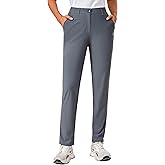 Little Donkey Andy Women's Golf Pants Stretch Quick Dry Lightweight Straight Leg Business Casual Slacks with Pockets