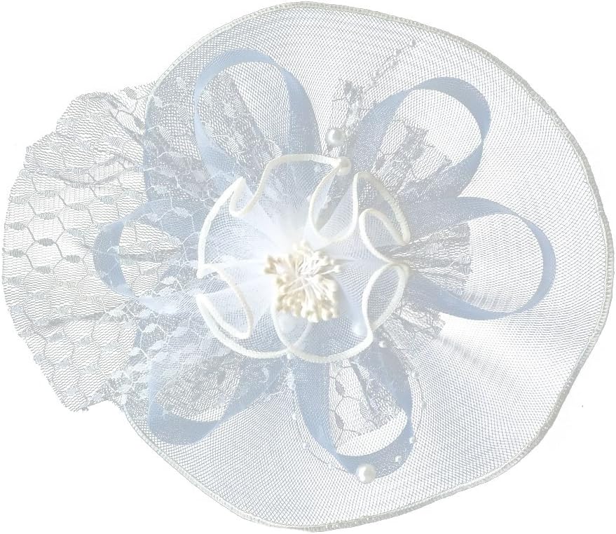 Flywife Women Fascinators Hair Clip Headband Veil Bow Cocktail Tea Party Headwear