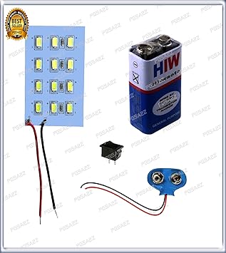 GKA2Z LED Light Strip with 9v Batt, Connector and Switch with Instruction Manual