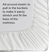 NTBAY 500 Thread Count Egyptian Cotton Fitted Sheet Super King White view 5