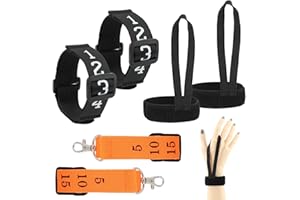 LOQJSS 6PCS Football Referee Gear—Football Referee Chain Clips,Football Down Indicator,Football Numbered Wrist Down Indicator,Football Yard Markers for Head Linesman Umpire Equipment