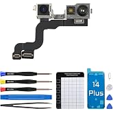 DGSCSMY for iPhone 14 Plus Front Facing Camera Replacement OEM 12MP | Front Camera Flex Cable Module Selfie Camera Light Receiver Repair with Fix Tools Kit 14plus A2632 A2885 A2886 A2887 A2888