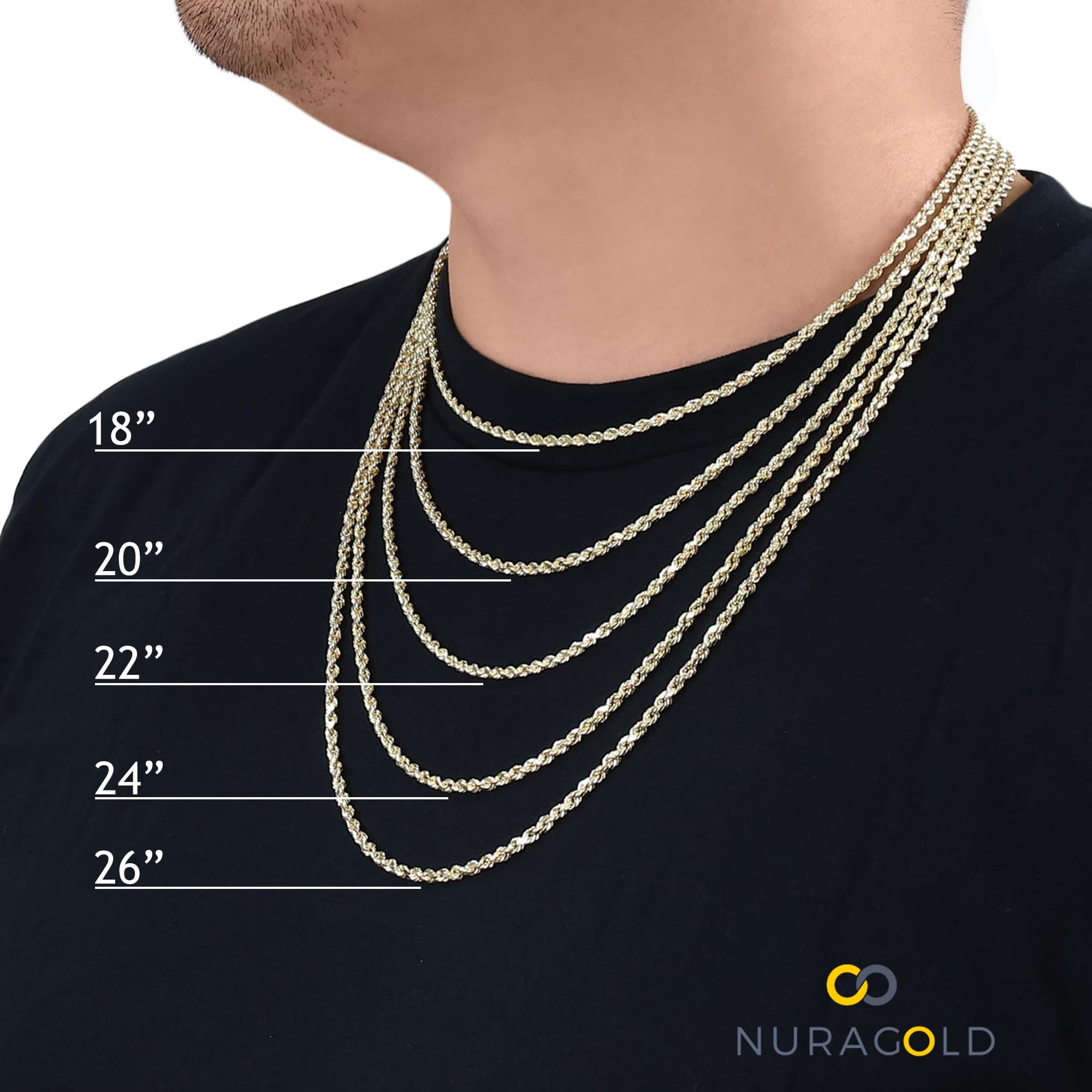 Nuragold 10k Real Yellow Gold Miami Cuban Link 11mm Thick Chain Necklace (18