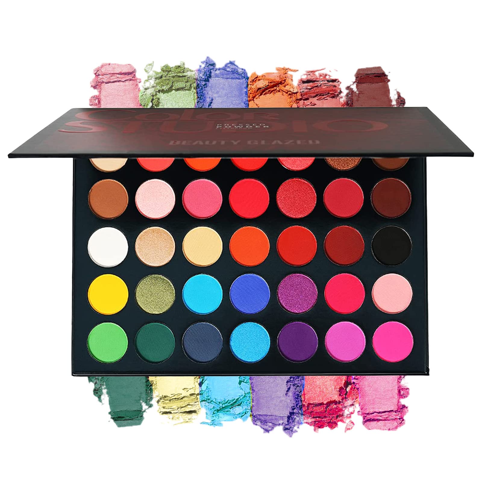 35 Color Studio Eye Shadow Palette Makeup Palette, Perfectly combinable color shades, Matt, Luminous and shimmering textures, For seductive eyes