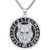 IMZM Valentines Day Gifts for Him Viking Necklace for Men Women, Wolf, Tree of Life, Bear, Valknut, Pirate Ship, Anniversary Birthday Jewelry Gifts for Husband Boyfriend Son Grandpa Brother Dad Him