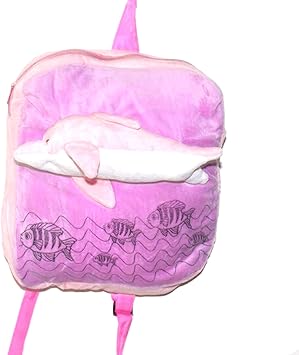 Punyah Creations Dolphin Toy School Bag Soft Toy (Purple)