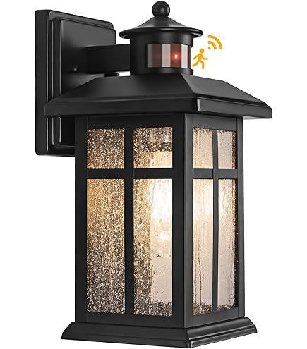 Hampton Bay Black Outdoor LED Wall Lantern with Frosted Glass  
