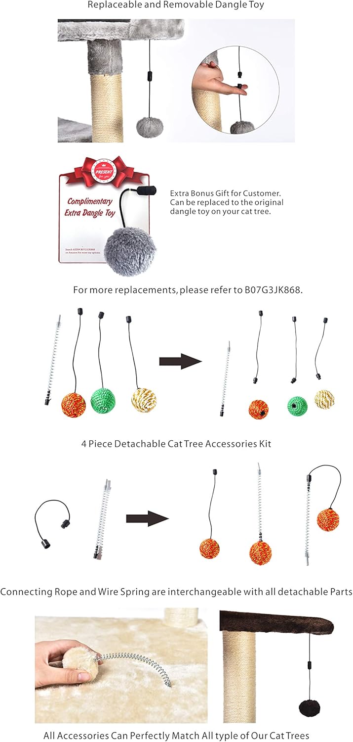 Basics Medium Cat Scratching Post - 16 x 16 x 32 Inches, Gray : Pet Supplies