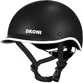 DKONI Adult Bike Helmet with Visor, Adjustable Fit and 10 Vents | For commuting and road cycling, with a sun visor, washable pads, M and L sizes, and eight color options