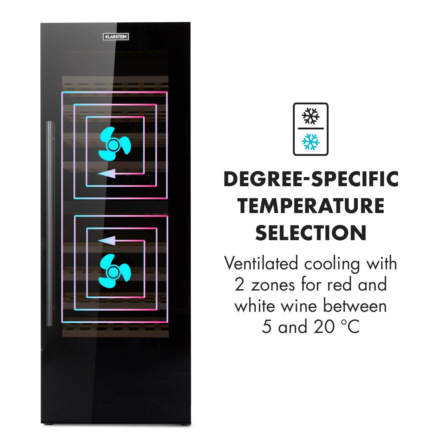 Klarstein Barossa 77 Duo Nevera para vinos - Nevera de bebidas ...