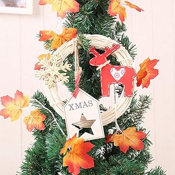 Amazonde Ksell Rattankranz Mit Lichtern Weihnachtskranz