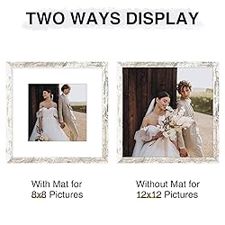 Vittanly 12x12 Picture Frame, Display Pictures 8x8
