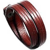 Xusamss Punk Jewelry Wristband Retro Multi Layer Leather Cuff Bracelet