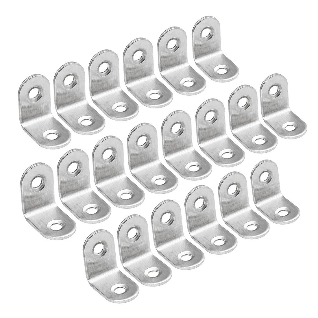 sourcing map Stainless Steel Shelves Corner Brace 25mmx25mmx16mm, Joint L Shape Right Angle Corner Fastener Joints Support Bracket, Pack of 20