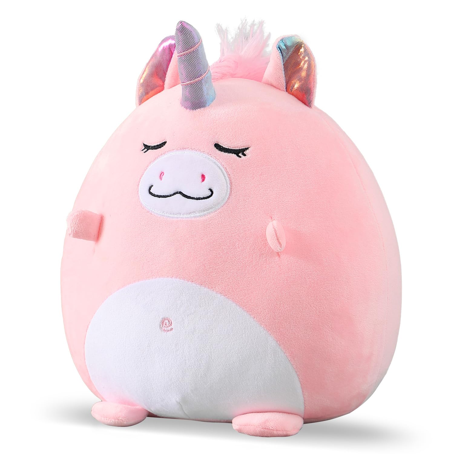 Marsjoy 12" Pink Unicorn Plush Pillow Toy Squishy Stuffed Animal Plushie Pillow Cute Unicorn Huggable Toy Kawaii Soft Cushion for Girl Kid Children's Day Birthdays Christma