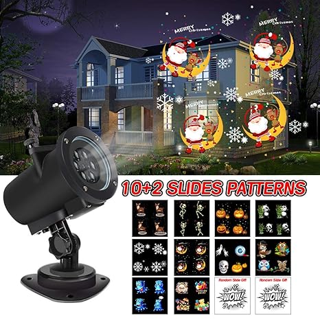 Proyector de luces LED para Halloween, con 12 patrones de ...