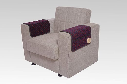 Armlehnenschoner flach mit Noppen und jeweils 2 Taschen Farbe: Anthrazit