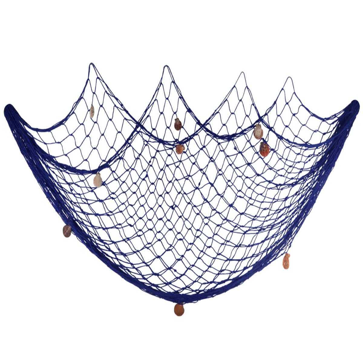 Fangoo Fishing Net Decoration with Natural Sea Shells Decorative Nautical Fish Net Beach Themed Fishing Net Wall Hanging for Party Wall Home Wedding Photographing Decoration,200CM x150CM — image 1