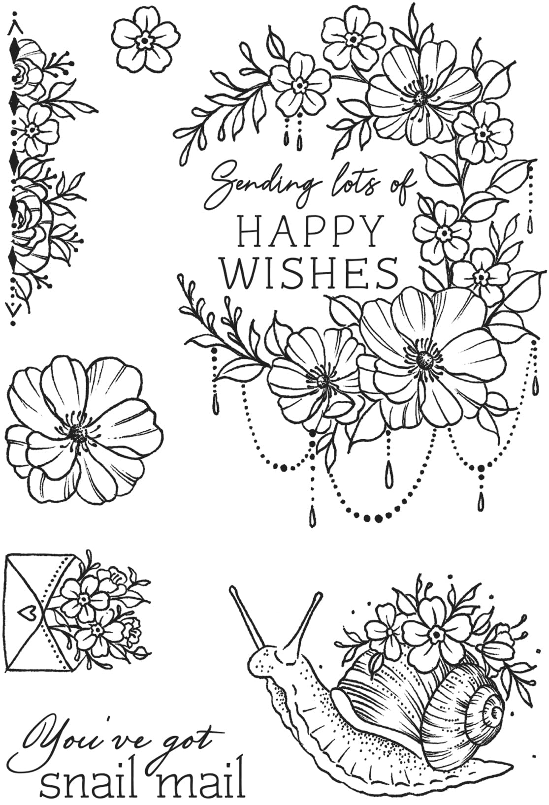 Creative Expressions Designer Boutique-Floral Delivery-Stamp Set, A6