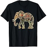 Elephant Floral Flower T-Shirt