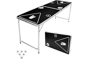 GoPong 6-Foot Portable Folding Beer Pong / Flip Cup Table (6 balls included)