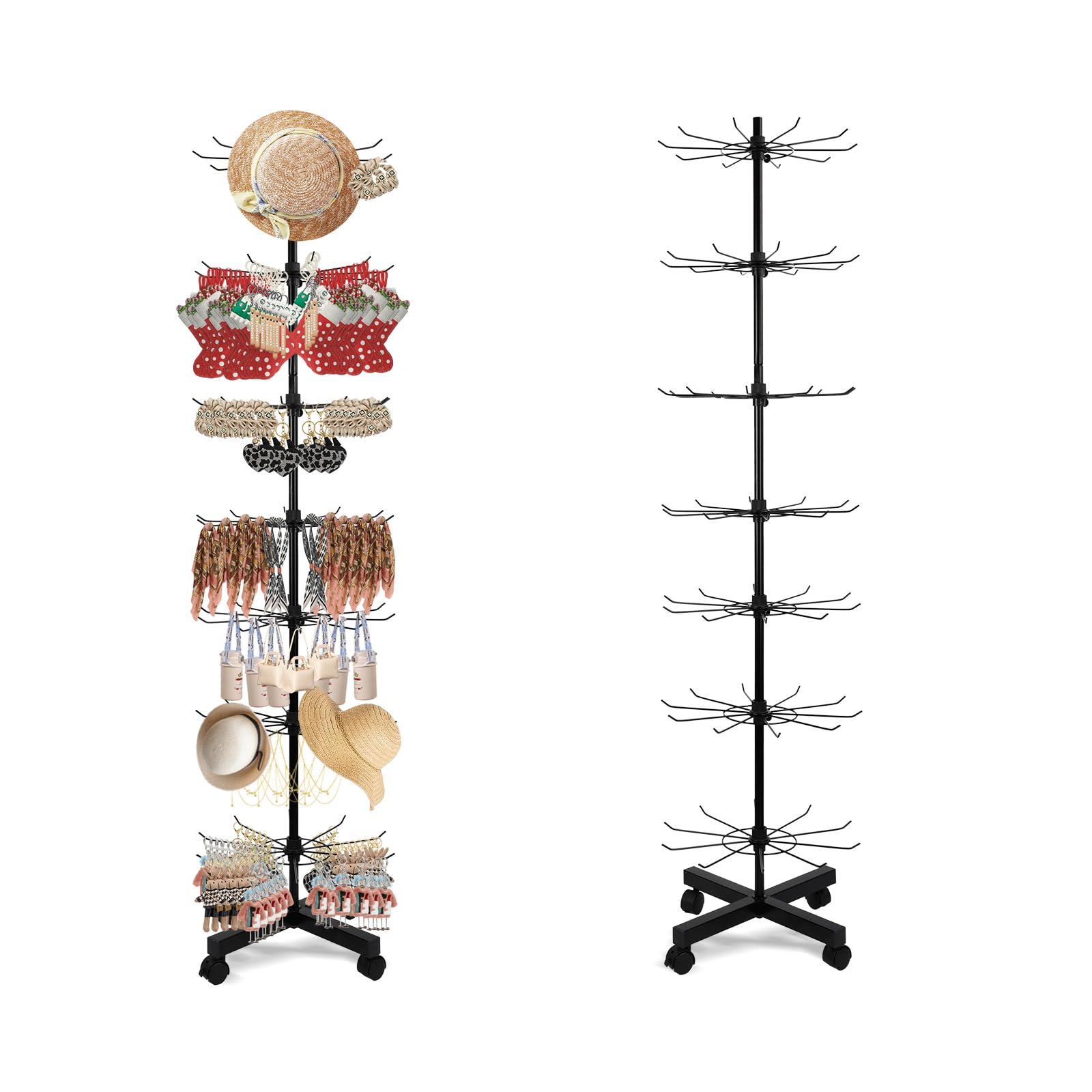 COHVV Rotating Display Stand, 7 Tier Ornament Display Stand Jewelry ...