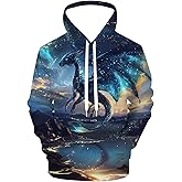 QiErDesign Black 80s 90s Pullover Hoodie 3D Novelty Graphic Hooded Sweatshirt Hoodies for Men Women