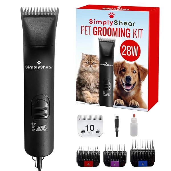 SIMPLYSHEAR PREMIUM DOG CLIPPERS FOR GROOMING, HIGH-PERFORMANCE 2-SPEED...