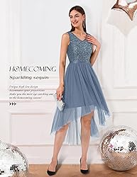 BeryLove Sequin Homecoming Dresses Tulle Formal